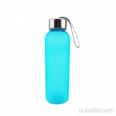 Minch Lanyard Scrub Leakproof Sport Outdoor Water Bottle 600ML ,Pink Easy to Carry Plastic Bottle